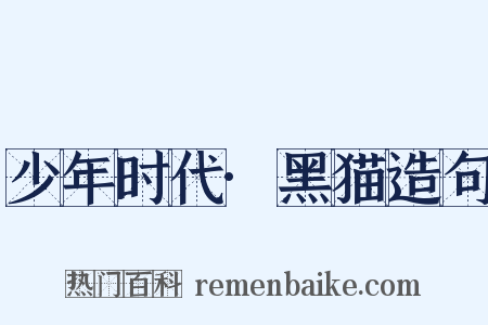 少年时代·黑猫造句是什么意思的图片